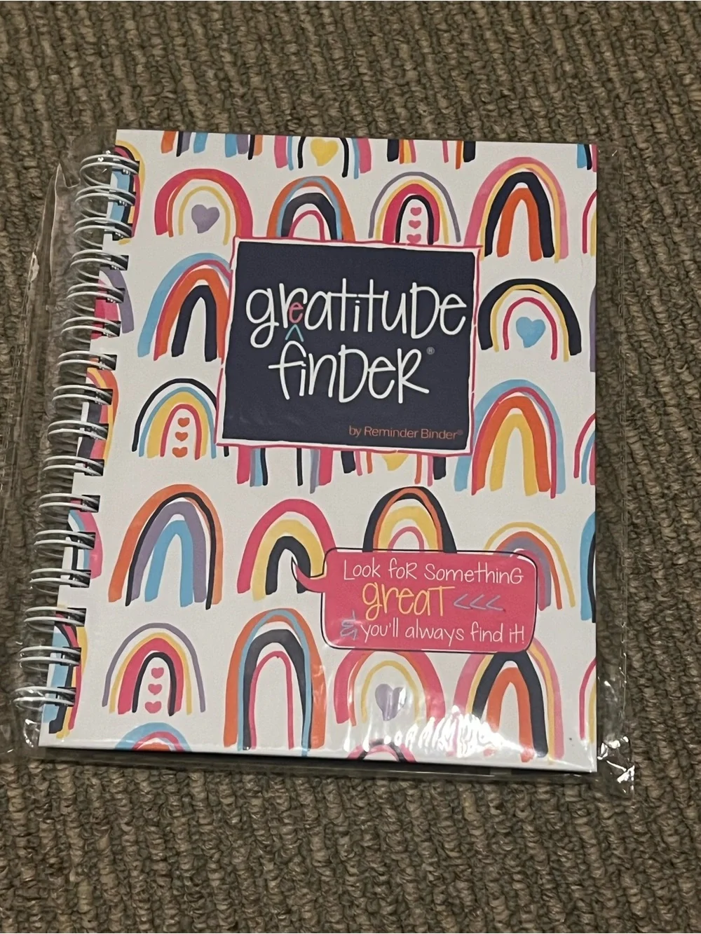 Gratitude Finder Spiral Journal- Multicolor Rainbow